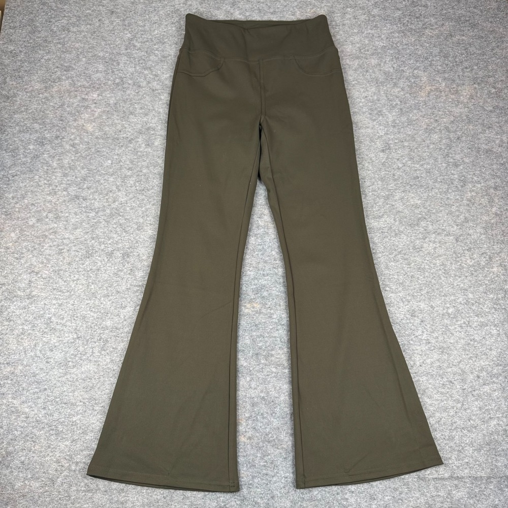 Halara DayStretch High Waisted Pocket Flare Yoga Leggings Womens Medium Petite